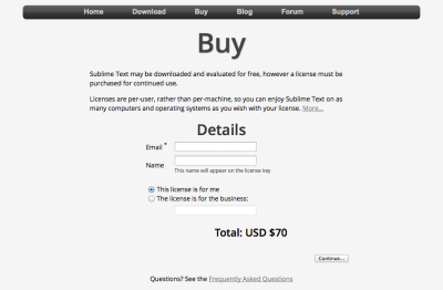 Sublime Text - Buy